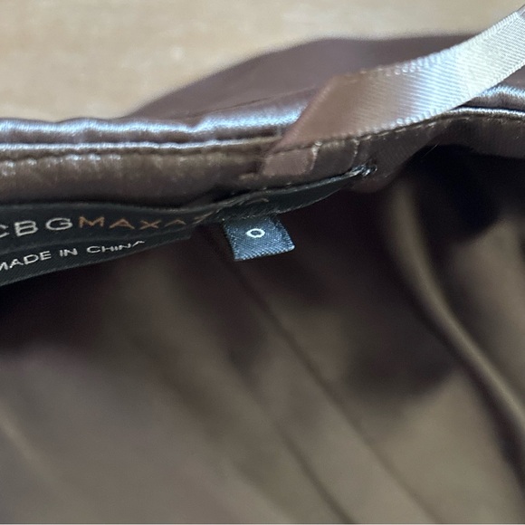 BCBGMazAzria Green Gray Strapless Satin Pleat Tie Waist Fitted Dress, Size 0 - Picture 5 of 8